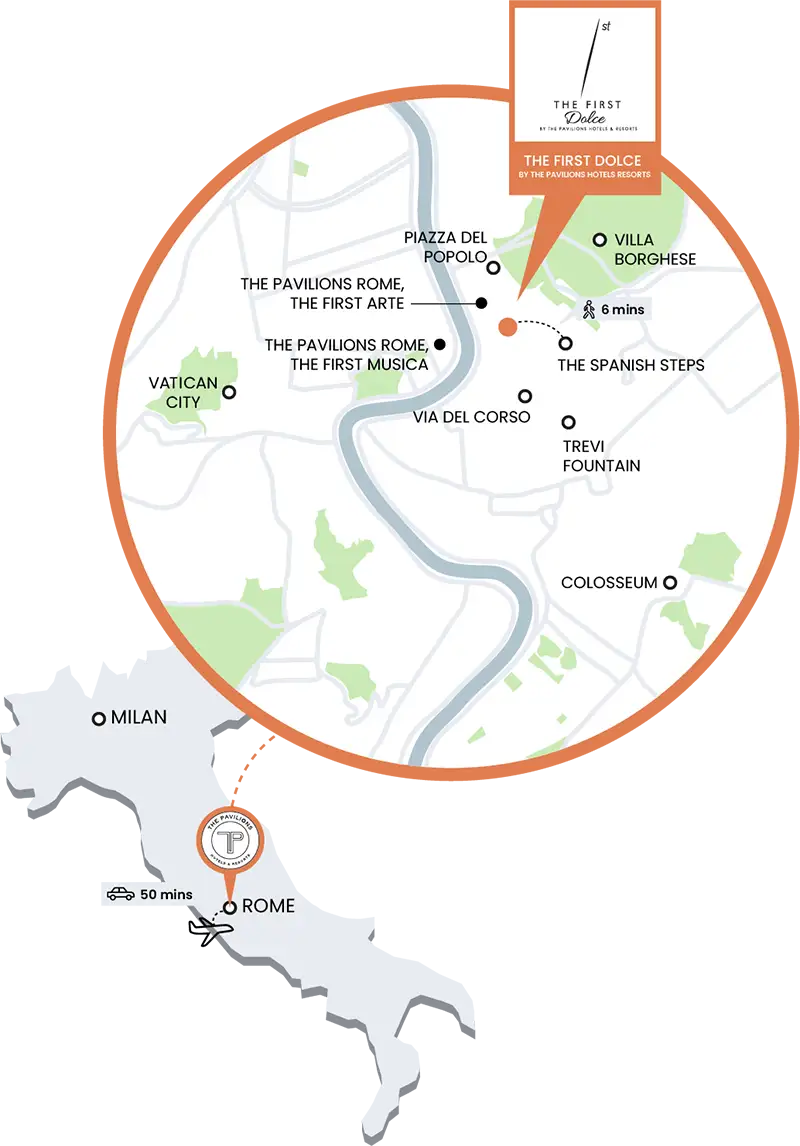 The First Dolce, Rome Map